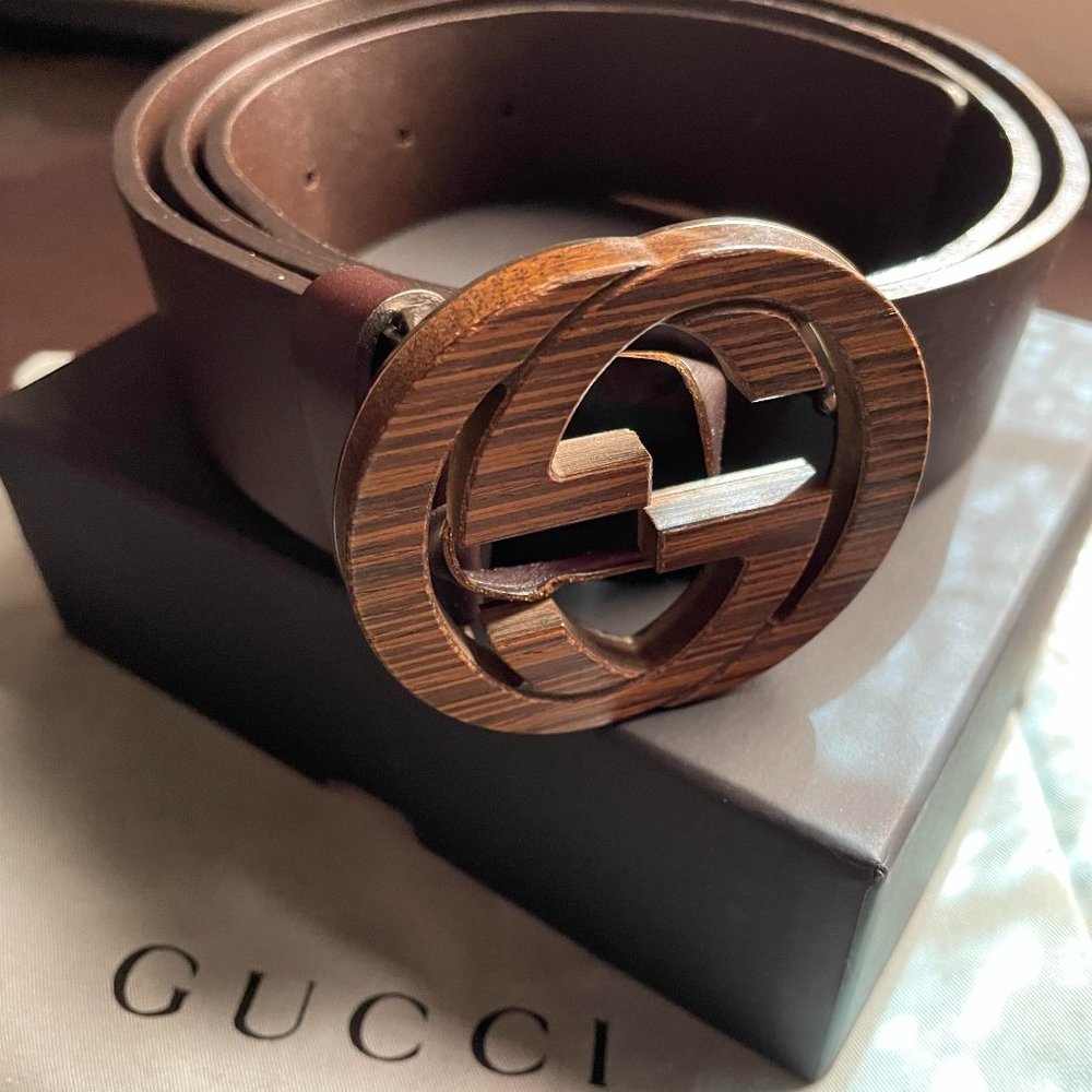 Gucci Brown G Buckle Belt
